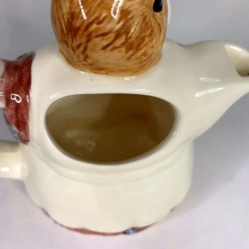 Otagiri EK Brown Bunny Rabbit Sugar Creamer Hand Painted Japan Vintage Easter